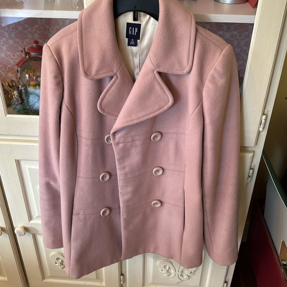 Gap wool pink peacoat size M